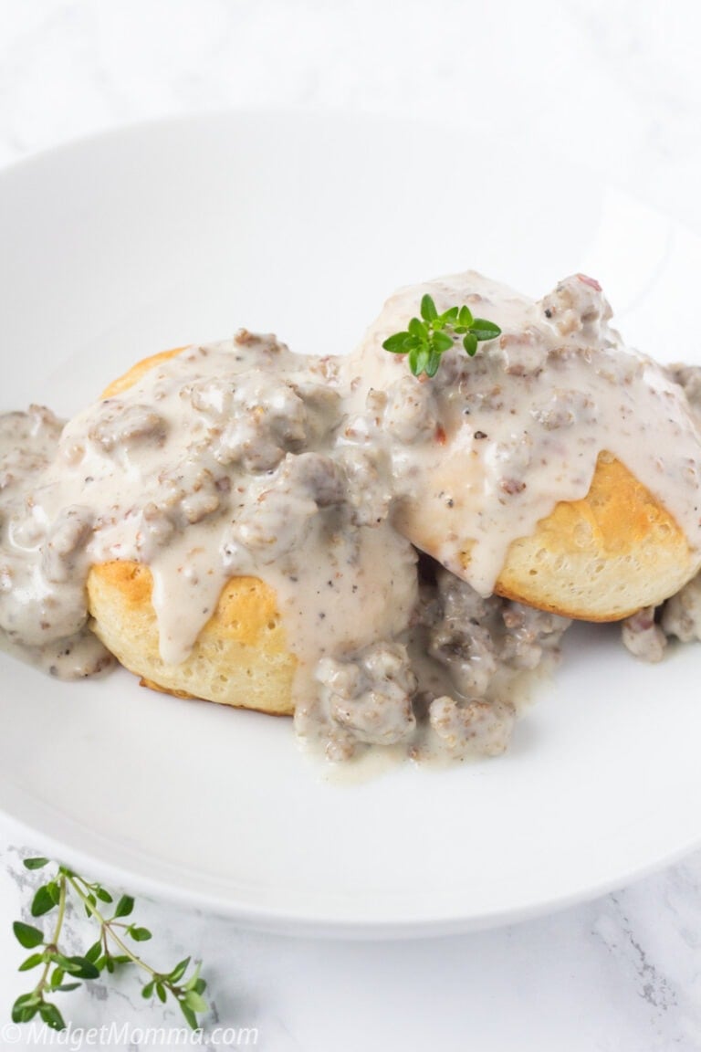 Southern Style Biscuits and Gravy with Homemade Sausage Gravy