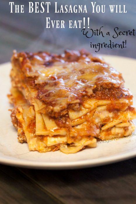 The BEST Homemade Lasagna you will Ever Eat! Made with a SECRET ...