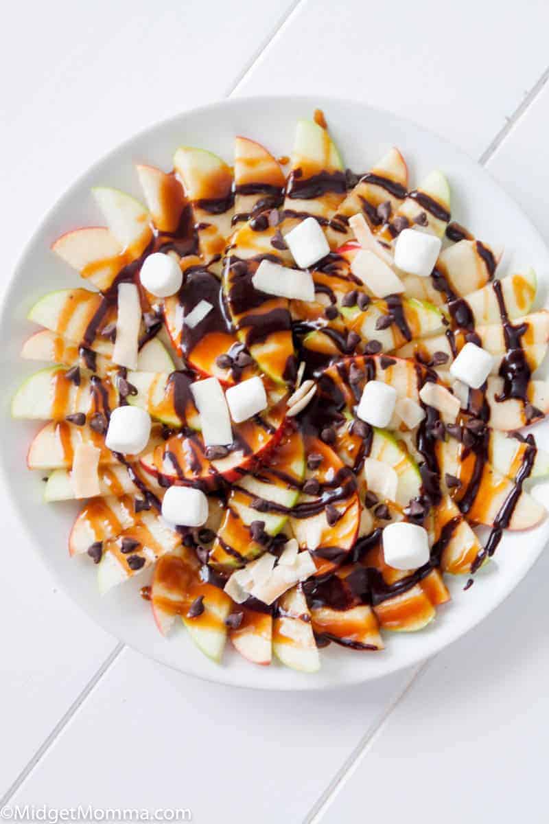 Healthy Apple Nachos Recipe • MidgetMomma