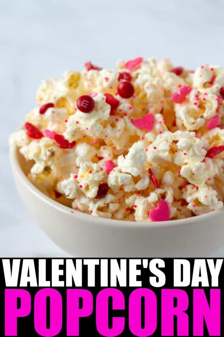 White Chocolate Popcorn Recipe - Valentine's Day popcorn • MidgetMomma