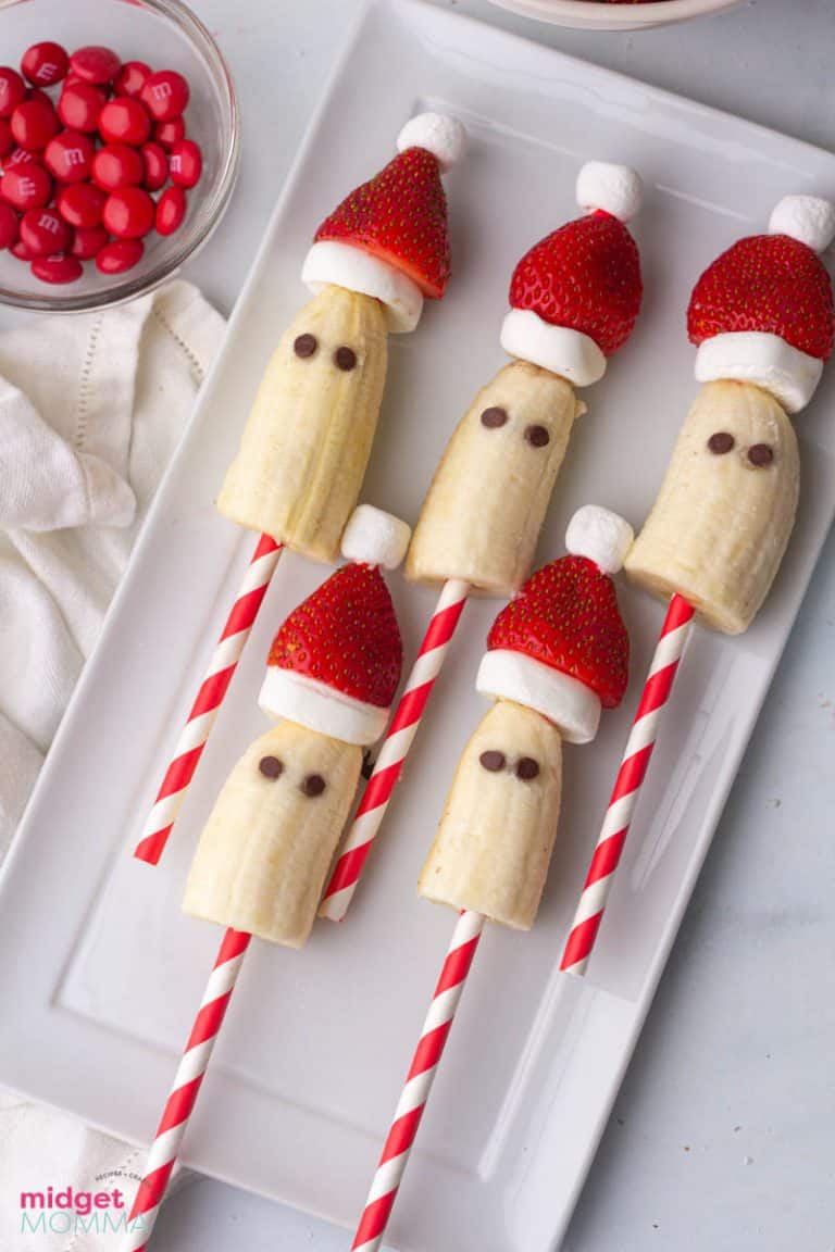 Santa Banana Pops - Easy Christmas Snack • MidgetMomma