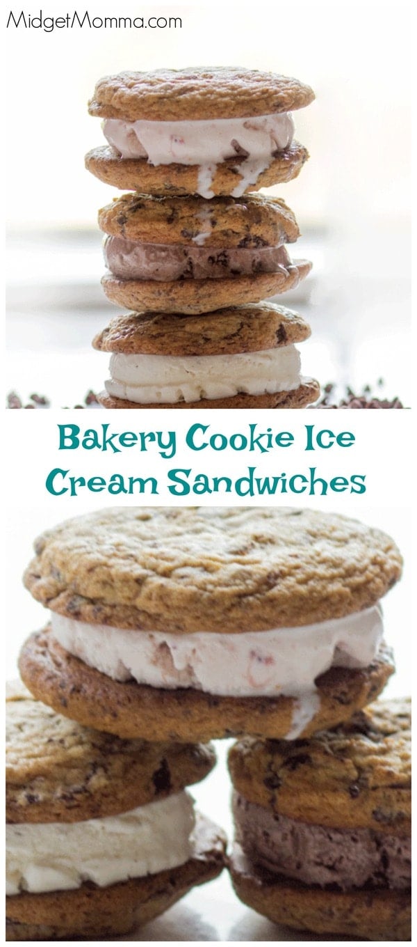 Bakery Style Cookie Ice Cream Sandwiches • MidgetMomma