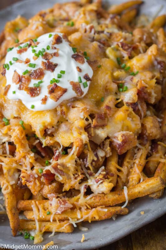 Cheesy Loaded Chicken Bacon Ranch Fries Recipe • MidgetMomma