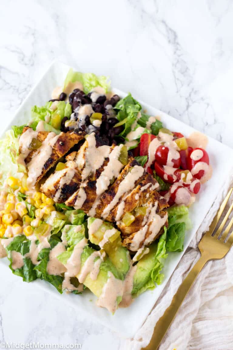 Chicken Taco Salad with Chili Lime Chicken & Homemade Salad Dressing