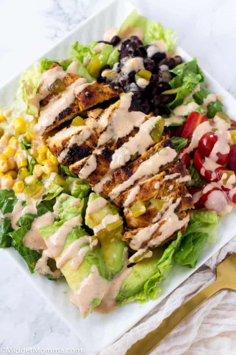 Chicken Taco Salad with Chili Lime Chicken & Homemade Salad Dressing