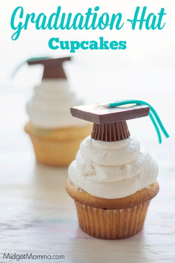 Easy Graduation Cap Cupcakes • MidgetMomma