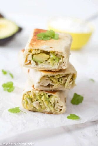 Easy Chicken Avocado Burrito Recipe • MidgetMomma