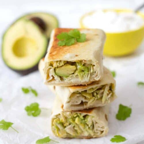 Easy Chicken Avocado Burrito Recipe • MidgetMomma