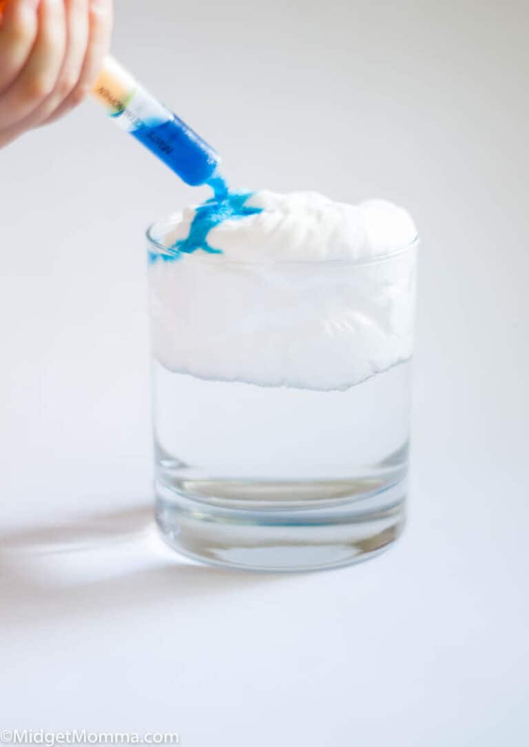 rain cloud experiment with shaving cream