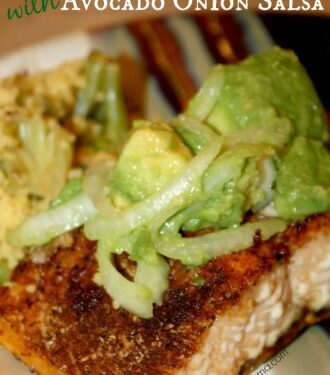 Grilled Salmon With Avocado Onion Salsa Midgetmomma