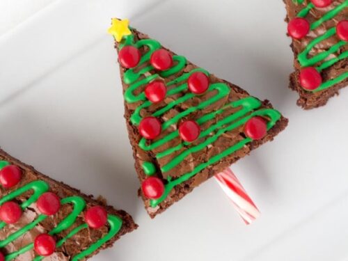 Easy Christmas Tree Brownies Made With Homemade Brownies