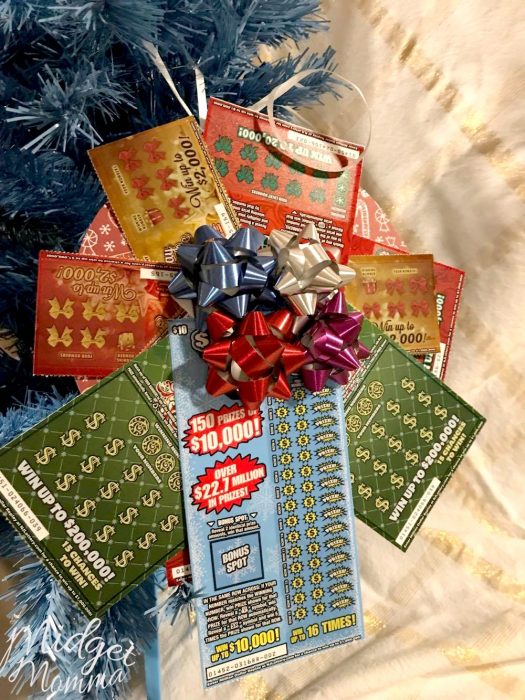 Easy to Make DIY Lottery Ticket Ornament Gift Idea