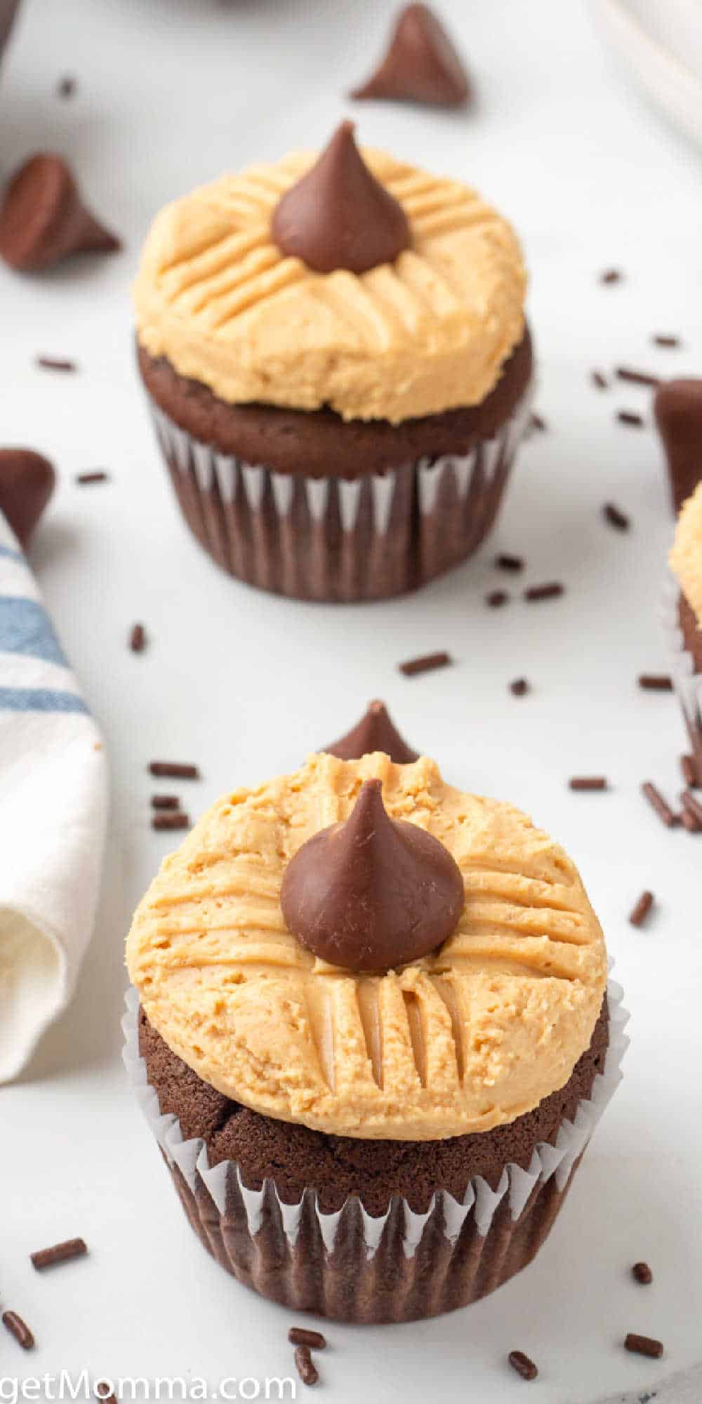 Peanut Butter Blossom Cupcake