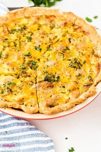 Broccoli And Cheese Sausage Quiche • Midgetmomma