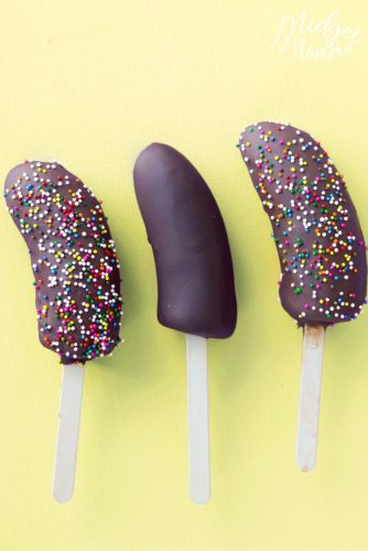 Frozen Chocolate Covered Bananas • MidgetMomma