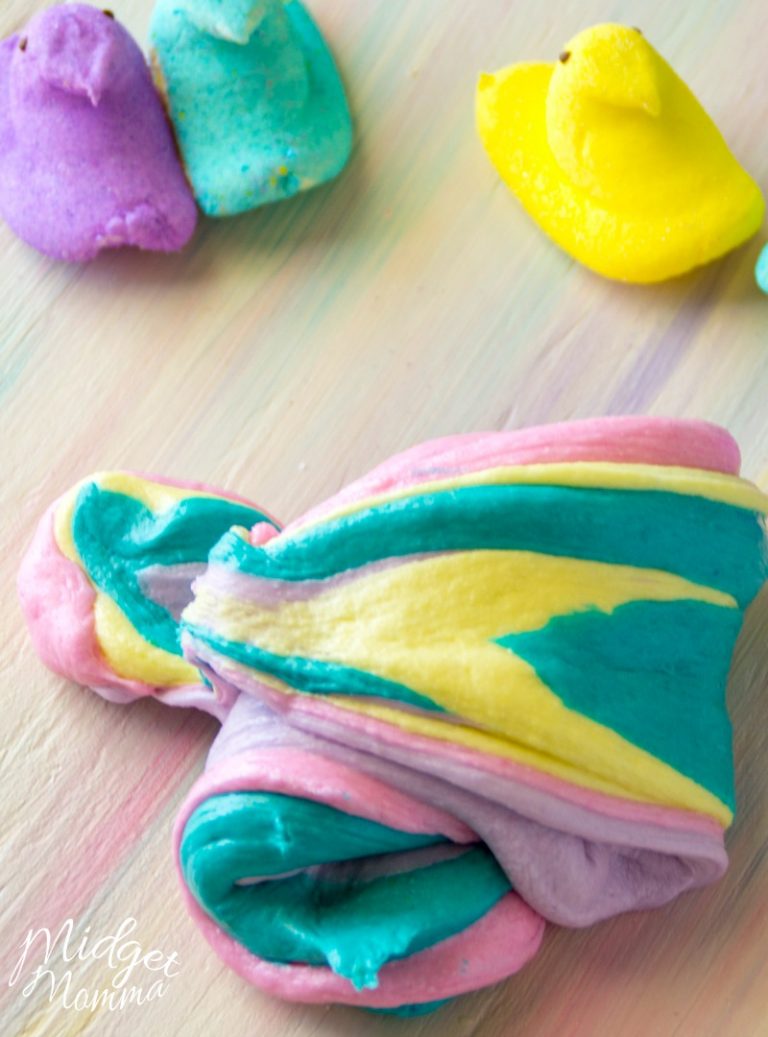 Edible Unicorn Poop Slime - Edible Slime Made with Peeps