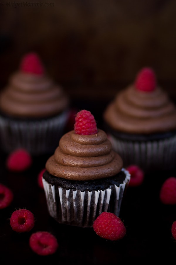 Chocolate Raspberry Cupcakes Recipe • MidgetMomma.com