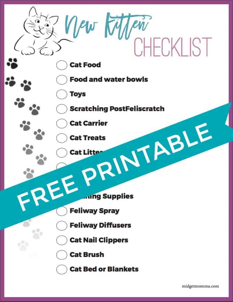 How to Prep Your Home when Getting a Kitten + Checklist Printable