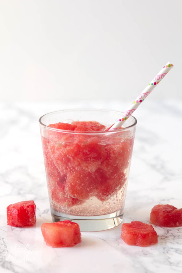 Watermelon Ice Cubes Perfect for Summer Drinks! • MidgetMomma