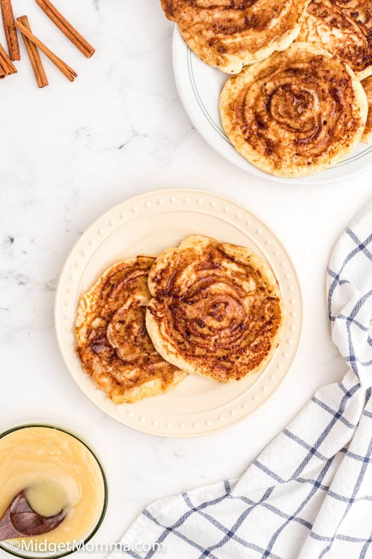 Cinnamon Roll Pancakes With Cream Cheese Glaze 2748