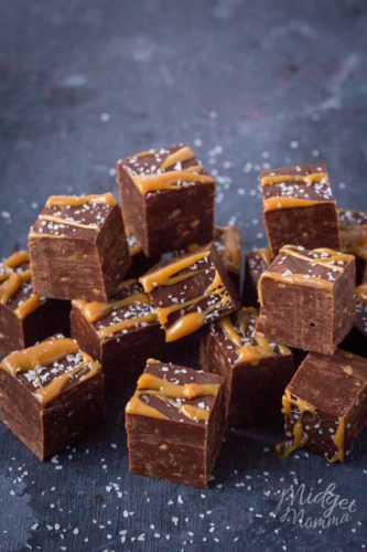 Salted Caramel Chocolate Fudge • MidgetMomma