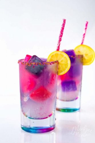 Unicorn Lemonade made with Homemade Lemonade Recipe