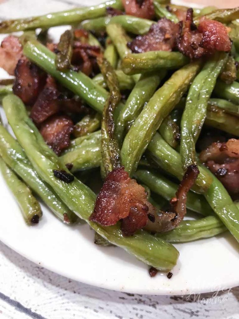 Easy Grilled Fresh Green Beans with Bacon (And Garlic!)