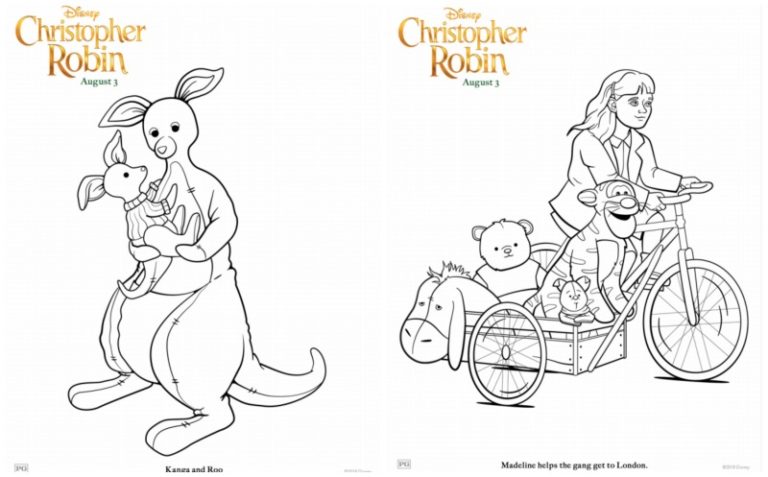 christopher robin coloring page the book of pooh