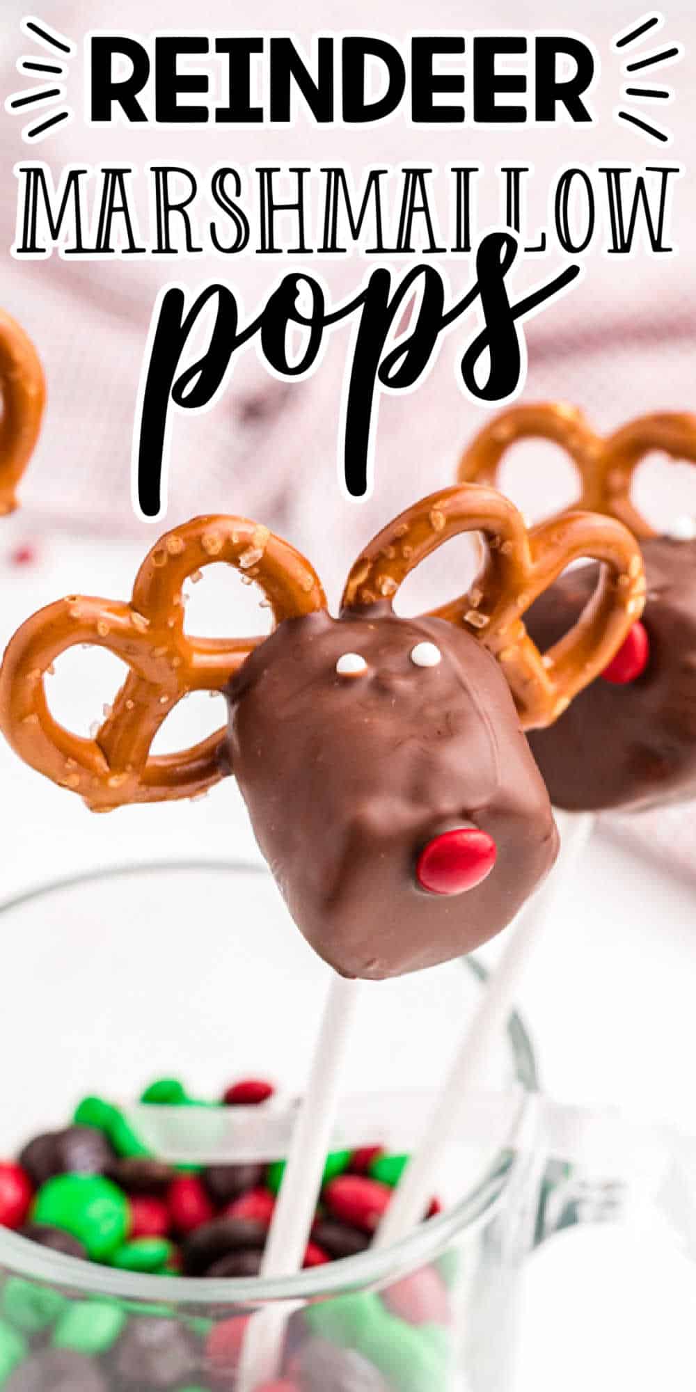 Reindeer Marshmallow Pops. Easy Christmas Treat Recipe