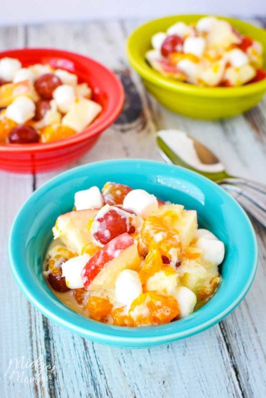 Easy Fruit Salad With Marshmallows Recipe • Midgetmomma