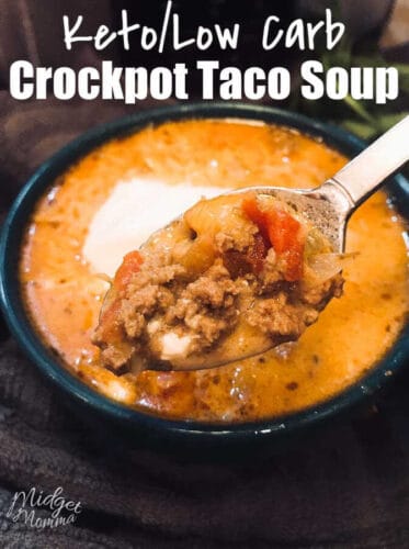 Low Carb Crockpot Cheeseburger Soup • MidgetMomma