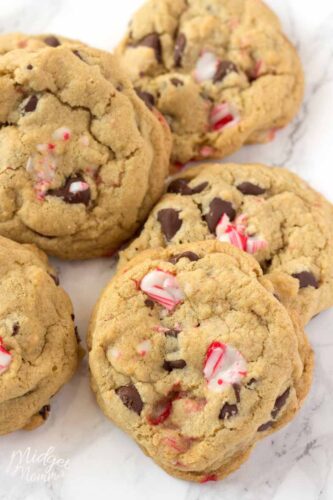 Peppermint Chocolate Chip Cookies • MidgetMomma