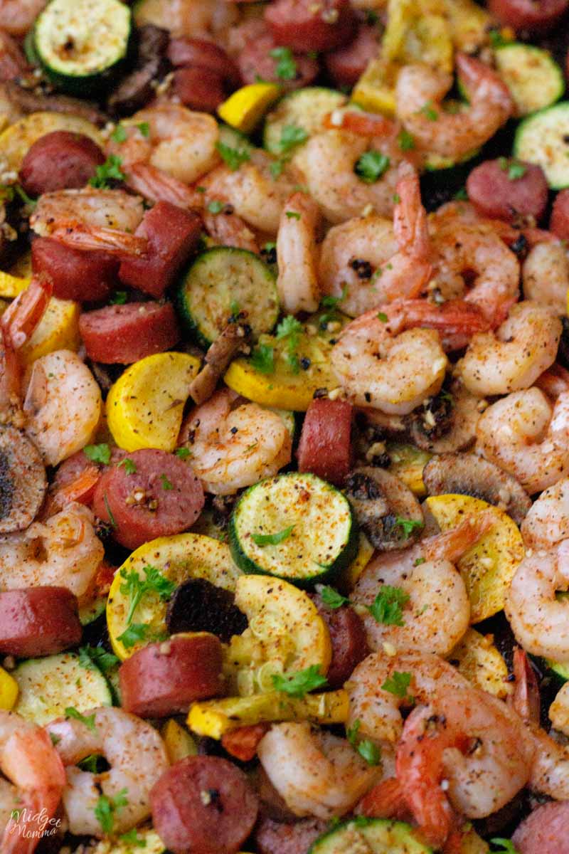 Sheet Pan Shrimp Boil With Sausage Veggies Recipe