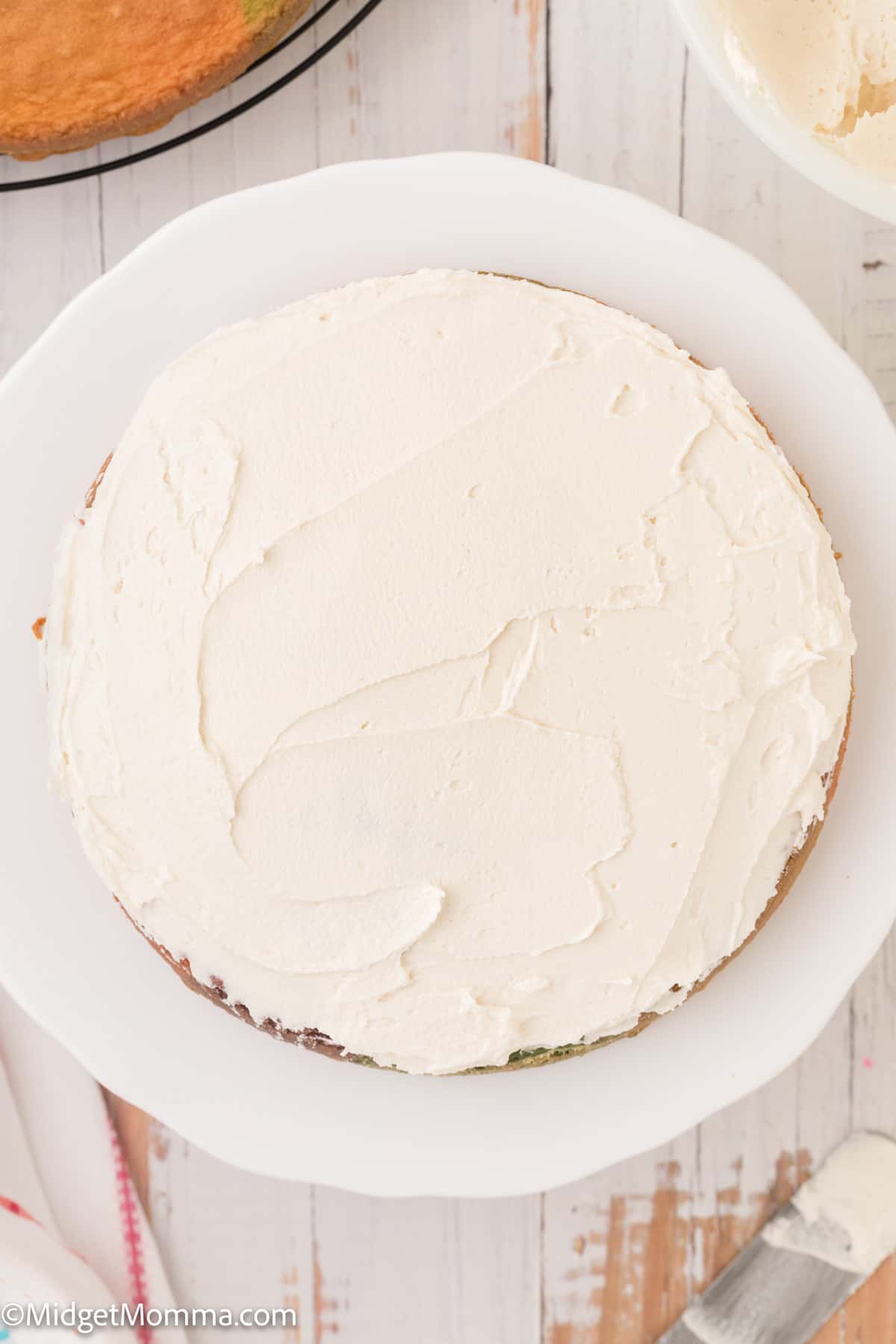 White Velvet Cake with White Chocolate Buttercream Frosting