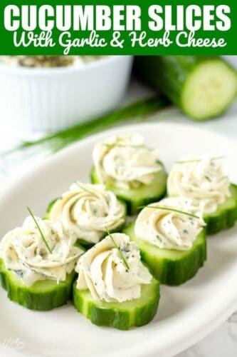 Easy Cucumber Slices With Herb & Garlic Cheese