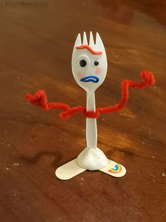 DIY Forky Toy Story 4 Movie Craft (How To Make Forky) • MidgetMomma