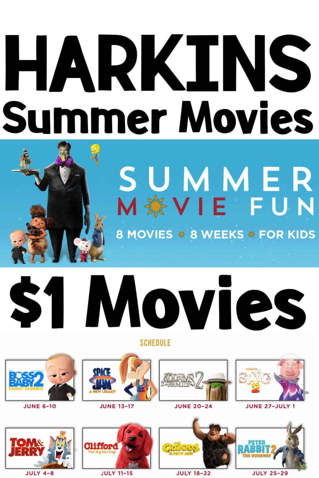 Harkins Summer Movies Program for Kids • MidgetMomma