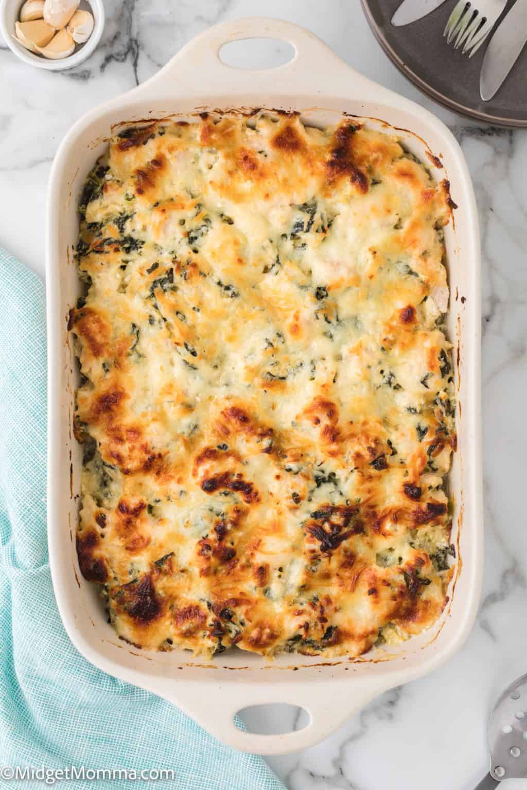 Spinach Artichoke Chicken Casserole Recipe • Midgetmomma 3188