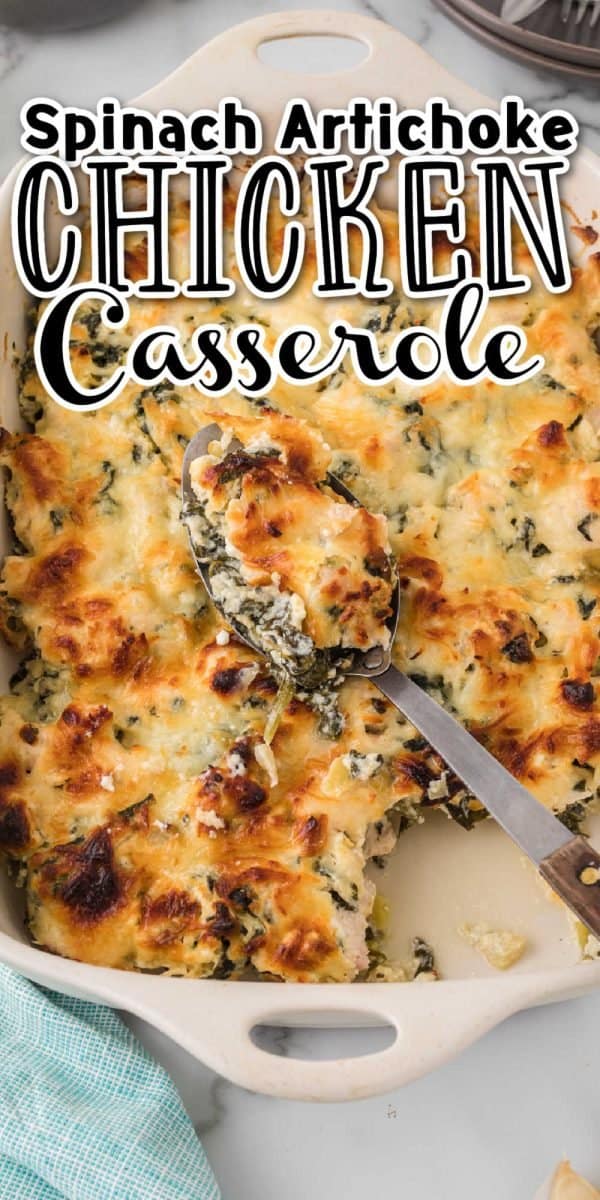 Spinach Artichoke Chicken Casserole Recipe • MidgetMomma