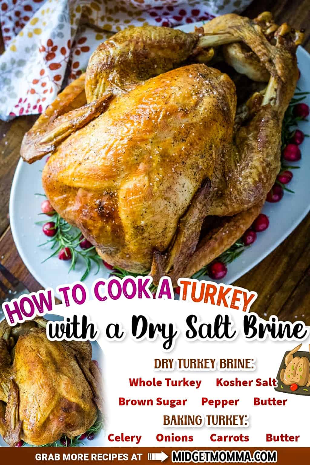 Brown Sugar And Salt Dry Brine Turkey Recipe • MidgetMomma