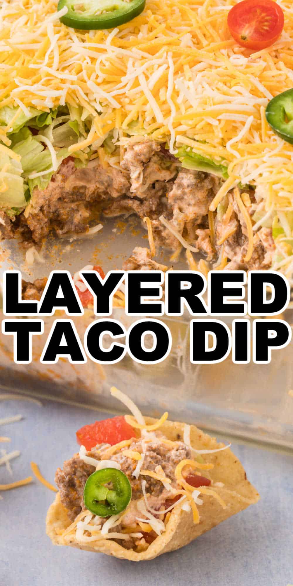 Easy Layered Taco Dip with Meat, Cheese & Special Sauce