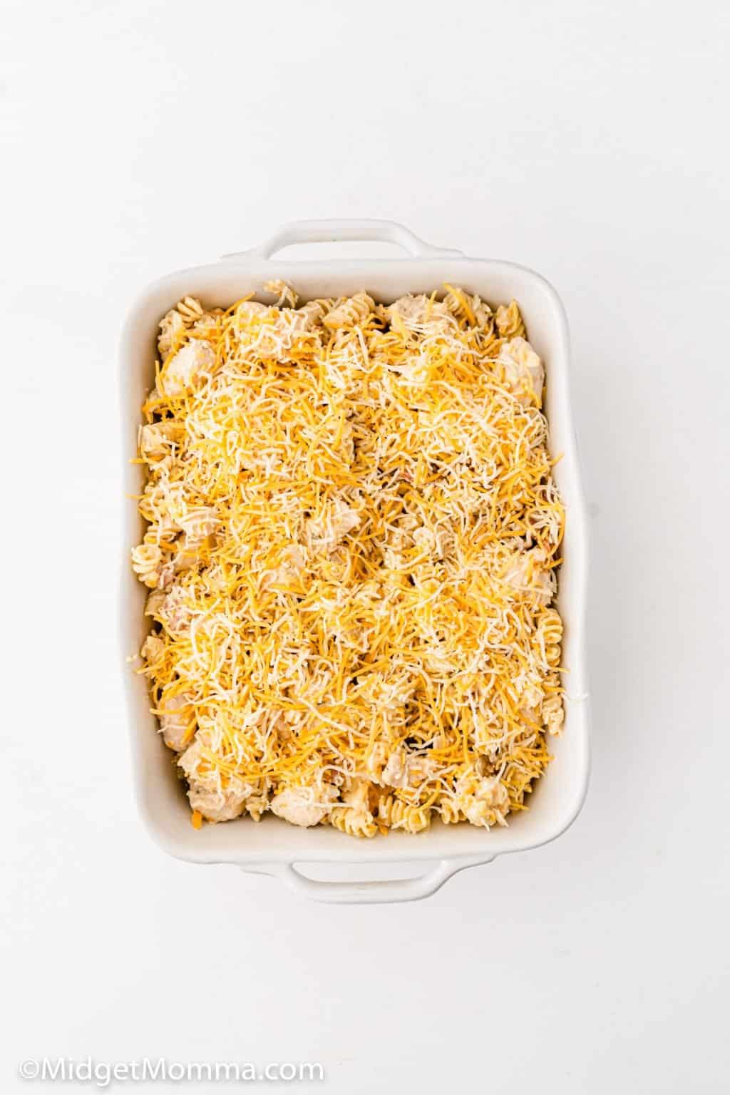 Cheesy Chicken Bacon Ranch Pasta Casserole • MidgetMomma