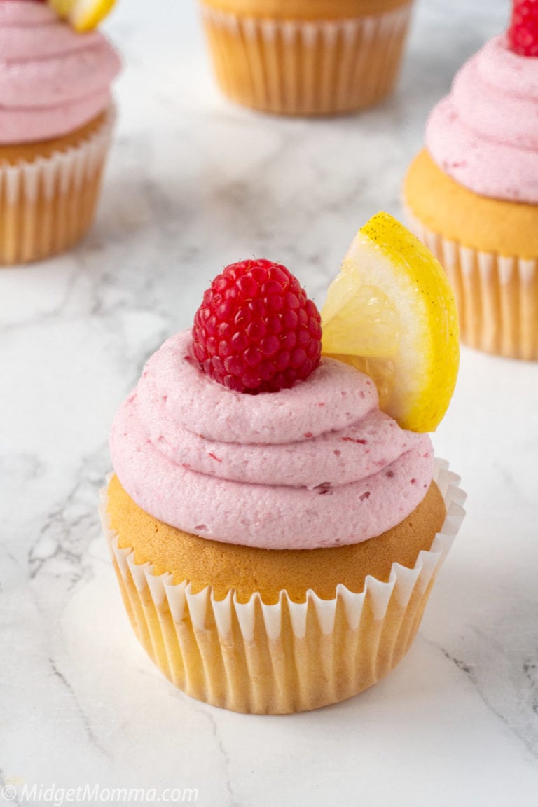 Lemon Raspberry Cupcakes Recipe • MidgetMomma