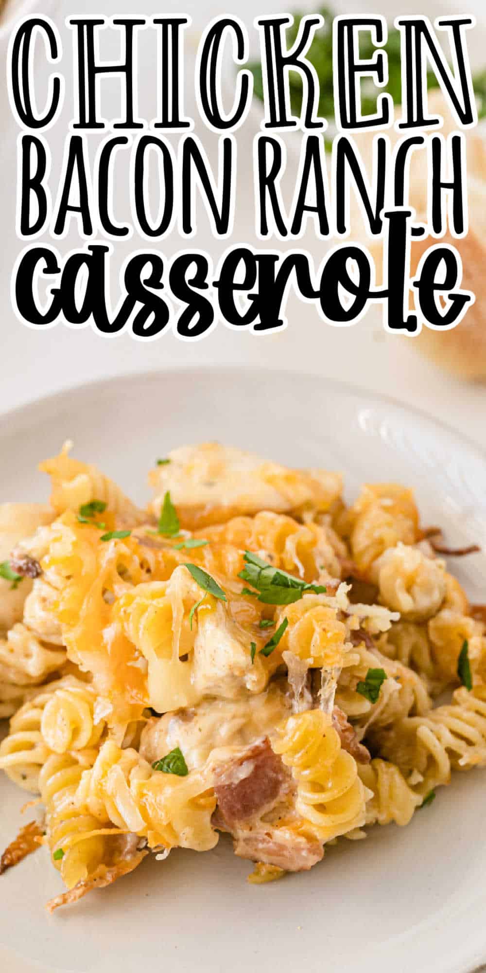 Cheesy Chicken Bacon Ranch Pasta Casserole • Midgetmomma 0570