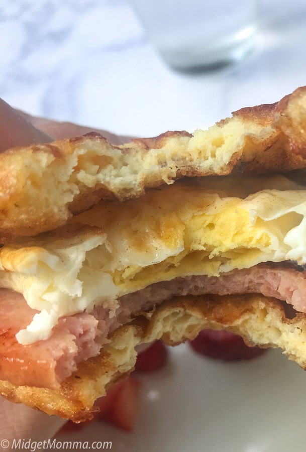 Easy Keto Chaffle Breakfast Sandwich Bread • MidgetMomma
