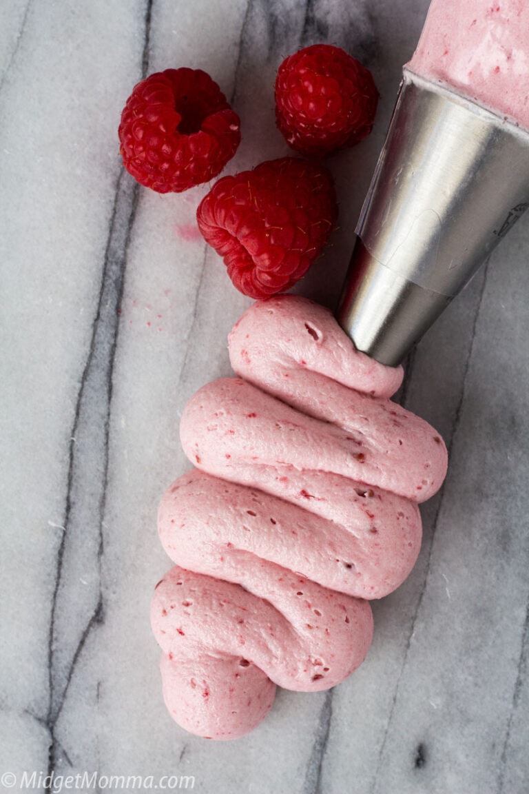 The Best Raspberry Buttercream Frosting • MidgetMomma