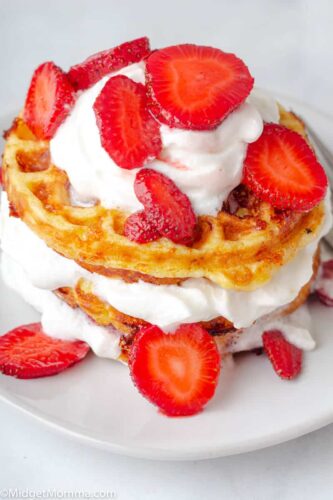 Strawberry Shortcake Chaffle Recipe • MidgetMomma