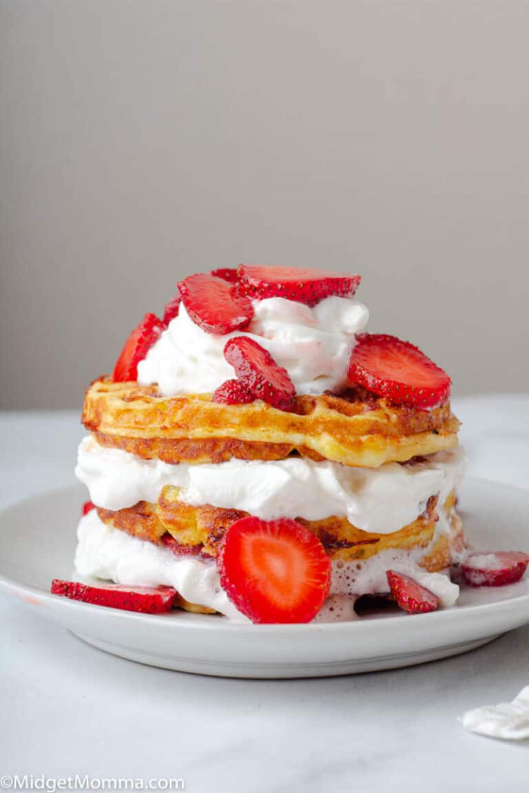 Strawberry Shortcake Chaffle Recipe • MidgetMomma