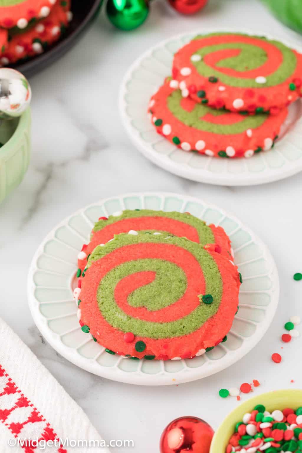 Whoville Cookies (Christmas Pinwheel Cookies) • MidgetMomma