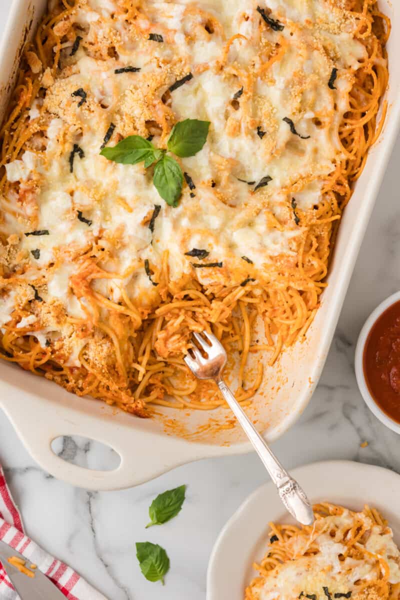 Easy Cheesy Baked Spaghetti Recipe